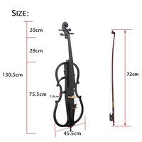 IRIN High-Grade Professional 4/4 Electronic Cello Stage Stringed Instrument Featuring Brazil Wood Bow AC-03B
