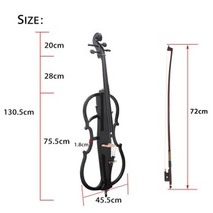 Cello électronique professionnel IRIN haut de gamme 4/4 avec table en épicéa, dos et éclisses en érable, instrument à cordes de scène avec <span class=keywords><strong>bois</strong></span> du Brésil - Product Image 3