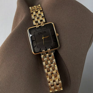 Reloj de Cuarzo de Lujo para <span class=keywords><strong>Mujer</strong></span> 2026, Esfera Cuadrada, Correa de Acero Inoxidable, Puntero Analógico, Moderno, Resistente al Agua - Product Image 1