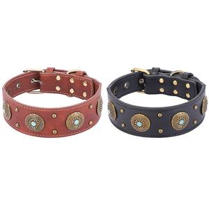 Collar de perro mediano grande de PU ajustable, suministros, accesorios para mascotas, Envío Gratis - Product Image 5