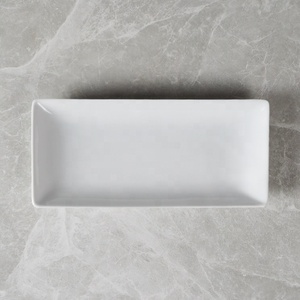 Plato <span class=keywords><strong>de</strong></span> <span class=keywords><strong>cerámica</strong></span> rectangular <span class=keywords><strong>de</strong></span> 10 pulgadas, plato <span class=keywords><strong>de</strong></span> cena <span class=keywords><strong>de</strong></span> porcelana blanca pura, OEM, <span class=keywords><strong>venta</strong></span> directa <span class=keywords><strong>de</strong></span> fábrica - Product Image 4
