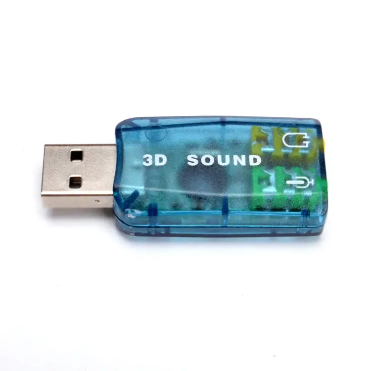 Mini Sound Card 5.1 Channel External Driveless Output Replaces PCI USB Sound Card Plug and Play