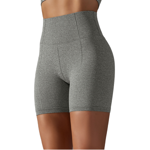 Pantalones de Yoga de Alta Calidad para Mujer, Shorts Deportivos Sin Costuras de Spandex/Nylon, Cintura Alta, Sólidos, Transpirables, Cintura Elástica, 120g, para Gimnasio y Running - Product Image 1
