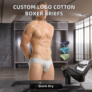 Calzoncillos bóxer de bikini de punto con cintura, transpirables, ecológicos, de algodón/spandex multicolor puro, con logo personalizado al por mayor - Product Image 2