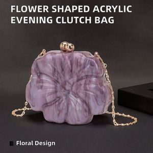 Sac bandoulière en acrylique de haute qualité qui attire l'attention, sac d'été avec chaîne de coquillage et doublure en polyester - Product Image 2
