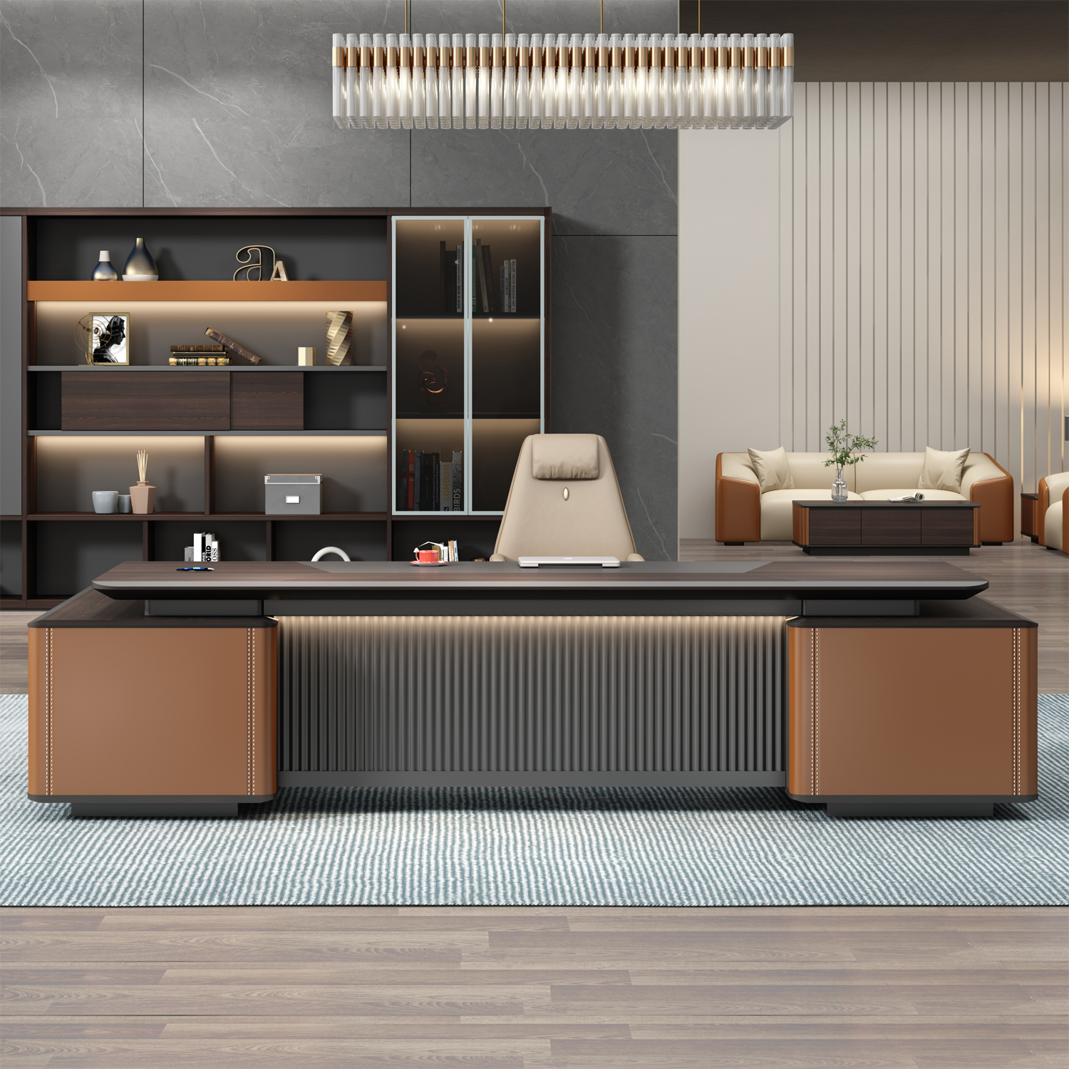 Luxurious Executive Wooden L Shape Office Furniture Modern Manager Desk Ceo Office Desk Boss Office Boss Desks