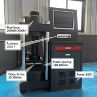Máquina de Ensayo de Compresión Manual con Pantalla Digital de 2000KN, Generación Automática de Metadatos para Software de Hormigón y Cemento
