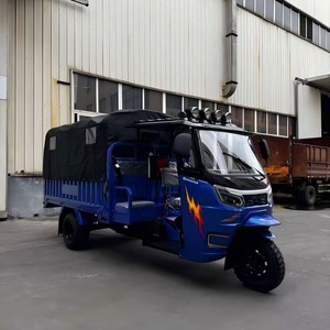 Tricycle de fret motorisé robuste 350CC refroidi par eau, moto à <span class=keywords><strong>3</strong></span> roues, capacité de charge 1500KG, essieu différentiel, couleur personnalisée - Product Image 2