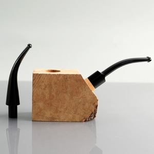 Briar Root Burl Pipe Bent Type Solid Wood Smoking Pipe Blank DIY Craft Kit Italian Material - Product Image 1