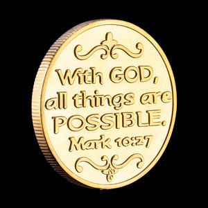 I collezionisti commemorativi placcati in oro regalo religioso Souvenir moneta commemorativa cristiano - Product Image 4
