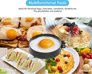 Non-Stick Coating Stainless Steel <b>Egg</b> Ring Frying <b>Egg</b> Molds Kitchenware <b>Egg</b> Tools - Product Image 5
