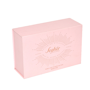 กล่องของขวัญเครื่องสำอางสีชมพูแบบแม่เหล็ก สำหรับบรรจุภัณฑ์ผลิตภัณฑ์บำรุงผิวและน้ำมันหอมระเหย พร้อมบริการปั๊มร้อนแบบกำหนดเองสำหรับกล่องสินค้าความงามระดับพรีเมียม - Product Image 6