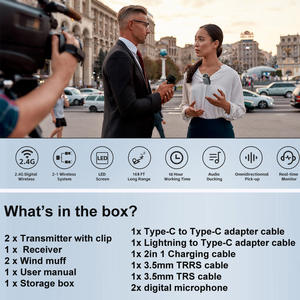 סוג חדש-c מיקרופון אלחוטי livestreaming lapel צווארון מיקרופון מצלמה - Product Image 5