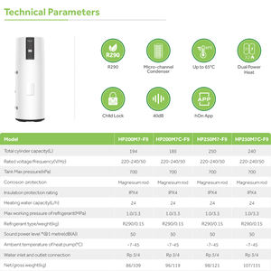 Chauffe-eau thermodynamique Haier à haute température R290, onduleur complet, 250 <span class=keywords><strong>litres</strong></span>, nouvelle énergie, avec Wifi - Product Image 6