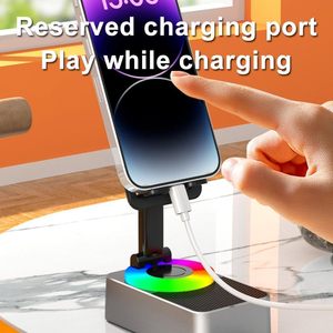 Heiß begehrter multifunktionaler Desktop-Handy-Wireless-Lautsprecher, faltbar, drehbar, RGB-Wireless-Lautsprecher mit Handyhalterung - Product Image 6