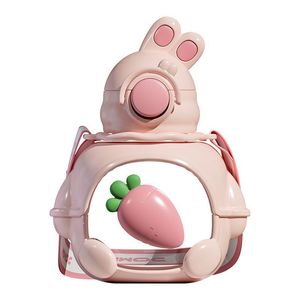 Bunny Cup Childrens Straw Water Bottle Leak Proof Portable Large Capacity Back To School Summer 2021 - Product Image 5