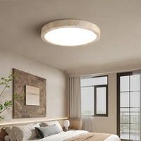 Plafonniers LED en pierre de grotte jaune, couloir, salon, style nordique moderne Wabi Sabi, lampe de plafond en travertin jaune naturel