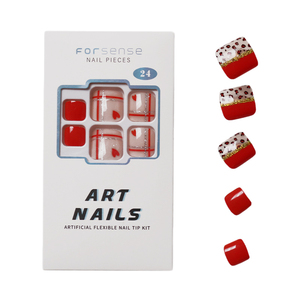 Saint valentin presse sur les <span class=keywords><strong>ongles</strong></span> des orteils fournir argent paillettes coeurs rouges pieds <span class=keywords><strong>faux</strong></span> <span class=keywords><strong>ongles</strong></span> art croix conceptions nude <span class=keywords><strong>faux</strong></span> <span class=keywords><strong>ongles</strong></span> pour <span class=keywords><strong>pied</strong></span> givré - Product Image 6