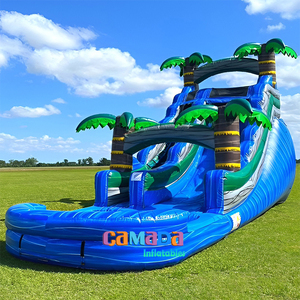 20ft trượt nước nhiệt đới mùa hè Inflatable thương mại Inflatable trượt nước hồ bơi khổng lồ trượt Inflatable - Product Image 5