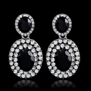 Women Crystal Earrings And Jewelry Fashion Retro Women's Jewelry Crystal Rhinestone Large Drop Earrings