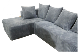 पूरी गर्म बिक्री डबल चेज़ मॉड्यूलर सोफे कॉर्डरॉय कपड़े कई कुशन सोफे सेट लिविंग रूम फर्नीचर - Product Image 2