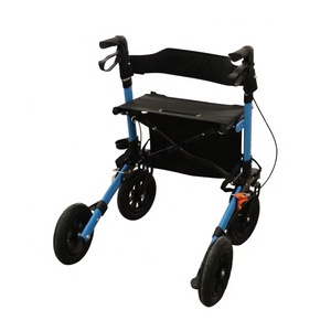 SUNCARE Rollator Walker con asiento 10 ''Ruedas delanteras de goma Diseño compacto plegable para <span class=keywords><strong>personas</strong></span> <span class=keywords><strong>mayores</strong></span> Neumático para el cuidado del hogar - Product Image 3
