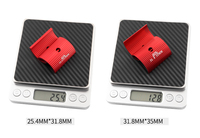 Adaptateur de vilebrequin pour guidon de vélo, en alliage d'aluminium, pour feuille d'espacement, 25.4 à 31.8 à 35mm