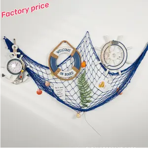 Décoration de maison écologique de haute qualité les filets de pêche méditerranéens coquilles <span class=keywords><strong>macramé</strong></span> tenture murale - Product Image 1