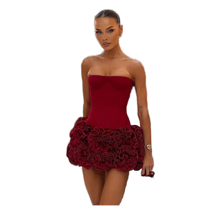 Вечерние вечерние платья 2025 новые высококачественные сексуальные зрелые облегающие Короткие вечерние платья с цветами для женщин элегантные - Product Image 1