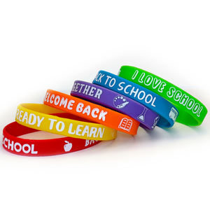 Logotipo personalizado Cinta roja Prevención del VIH Pulsera de silicona Promoción DE LA SALUD Sensibilización Pulsera de goma para uso en eventos - Product Image 5