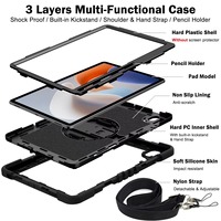 Étui robuste antichoc pour tablette avec support rotatif à 360° et dragonne de protection pour Samsung Galaxy Tab S12 Plus