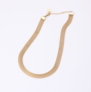 สแตนเลสทองทอโซ่สร้อยคอกว้างวงเค้นคอทอง,วินเทจตาข่ายโซ่ <span class=keywords><strong>Choker</strong></span> - Product Image 3