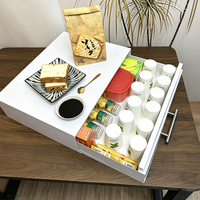 Nouvelle Tendance : Étagère à Micro-ondes Ajustable en Métal, Support de Micro-ondes Extensible pour Cuisine avec Tiroir Coulissant