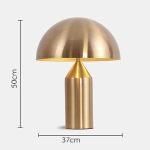 Lampada Moderna a Fungo Dorata Lampade da Tavolo in Metallo Ottone Elettroplaccato Lampade da Tavolo Semplici di Lusso Luce Decorativa per Hotel - Product Image 3