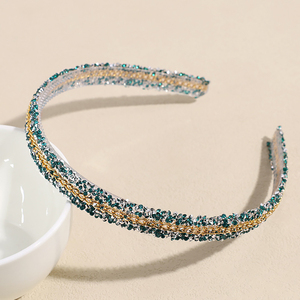Nuovo Arrivo: Elegante Cerchietto con Strass Europei e Sottile Catena in <span class=keywords><strong>Acciaio</strong></span> con Cristalli per Donne - Product Image 3