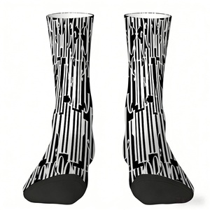 Chaussettes personnalisées avec impression par sublimation, photo, image, coton de haute qualité, chaussettes amusantes et tendance pour hommes et femmes, vente en gros - Product Image 5