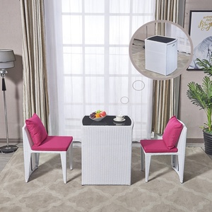 Save Space Unique Patio Furniture Set Outdoor <b>Garden</b> Furniture Rattan Coffee <b>Table</b> Set for Home Balcony - Product Image 2