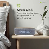 Gadget Tech Tendance 6 en 1 : Lecteur de Musique 5W, Chargeur sans Fil Rapide, Réveil, Lampe de Nuit RGB et Enceinte Musicale sans Fil