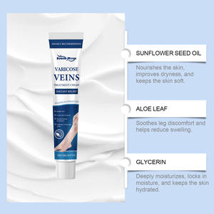 Crema de <span class=keywords><strong>tratamiento</strong></span> de venas varicosas Alivio instantáneo New South Moon Cuidado suave Calmante Malestar en <span class=keywords><strong>las</strong></span> piernas Crema de masaje diario - Product Image 3