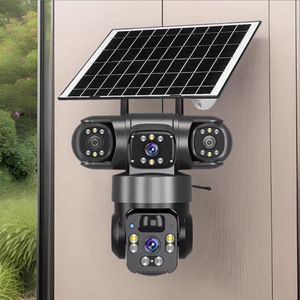 Caméra solaire 4G la plus vendue LLF, double objectif, WiFi 4G, double objectif PTZ, caméra CCTV extérieure avec suivi automatique des personnes, V380APP - Product Image 1