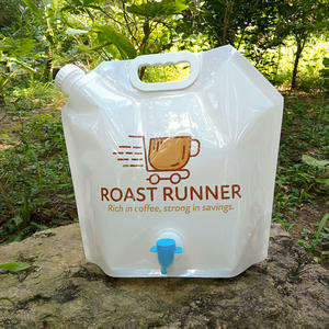 Food Grade 5L PE Plastic Portable Handbag <b>Leak</b>-Proof Stand Up Spout Pouch With Vitop Valve <b>For</b> Water Chemical Liquid - Product Image 4