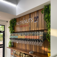 Distributeur de nourriture en vrac mural écologique, distributeur de noix naturelles, distributeur de bonbons M&M Sweetez, distributeur de nourriture en plastique pour magasin