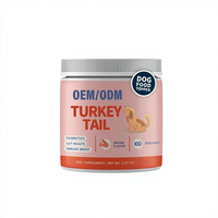 Supplément Alimentaire pour Chiens à Base de Champignons Queue de Dinde et Bêta-glucanes, Saveur Bacon, 1.97oz, 100 Portions, Probiotiques, Santé Intestinale, Renforcement Immunitaire, Soin Quotidien