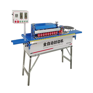 Machine automatique de chantournage de plaques en mélamine avec pré-fraisage, découpe d'angle, nettoyage, collage, polissage et roulement moteur - Product Image 1