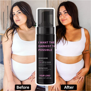 Vente en gros de logo personnalisé marque privée bio foncé intense soleil autobronzant <span class=keywords><strong>mousse</strong></span> lotion de bronzage minéral solarium crème de bronzage OEM - Product Image 1