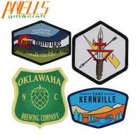 Écusson Tissé Thermocollant Personnalisé Logo de Marque Université Moto, Application DIY, Appliques Non-Tissées pour Vêtements, Patch Chapeau, Badge d'Équipe
