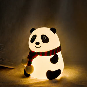Veilleuse Panda RVB Colorée Changeante en Silicone pour Chambre d'Enfant, Lampe de Chevet Rechargeable Mignonne pour Crèche - Product Image 2