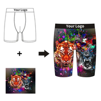 Boxers pour hommes populaires en ligne, 90% polyester et 10% élasthanne, boxershorts personnalisés, grandes tailles, sous-vêtements personnalisés pour hommes