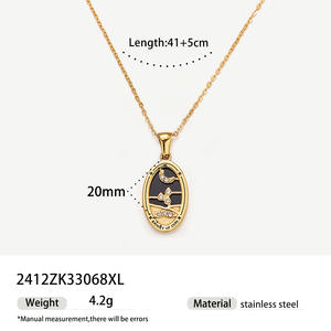 Hongtong B1-303 Neueste Design <span class=keywords><strong>Tarot</strong></span> Glänzende Zirkon Vintage Hot Sale Zarte Mode Schmuck Großhandel Anhänger Halsketten - Product Image 6