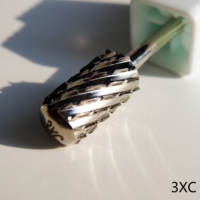 Fraise à ongles professionnelle personnalisée pour manucure, grande taille, lisse, violette, en carbure de tungstène 3XC 4XC 5XC